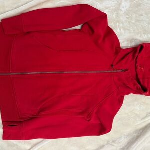 Vibrant Red Zip-Up Hoodie